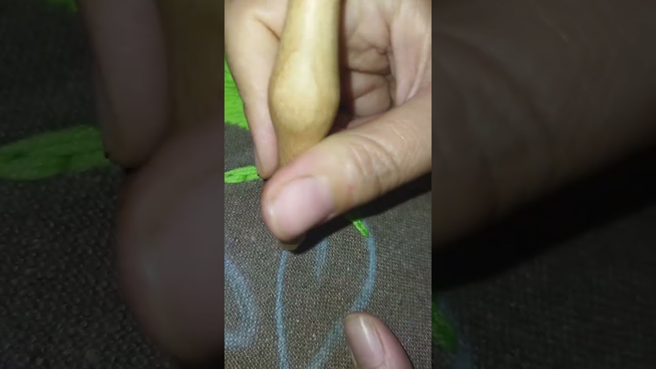 عمل غرزة ورق شجر بابرة النفاش punch needle