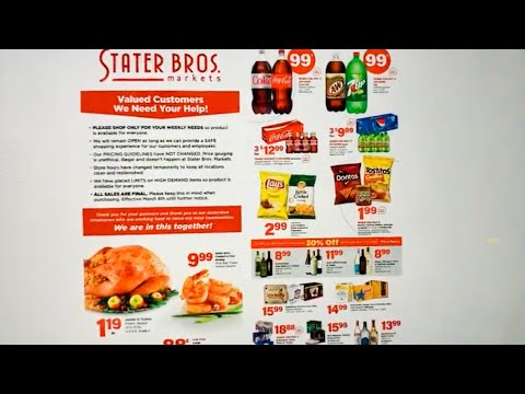 Stater Bros. Ad Scan and Covid-19 Impact March 25, 2020