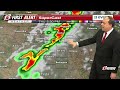 Midday update on Thursday's storms