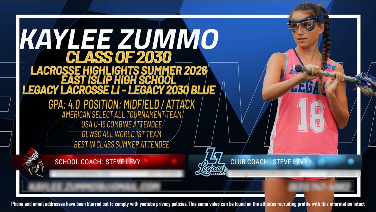 Kaylee Zummo - Lacrosse Highlights Summer 2026 - Part 1