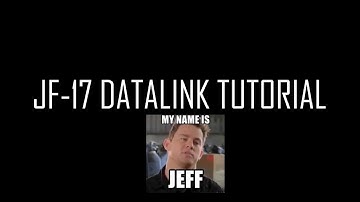 DCS: JF-17 Short & Easy Datalink tutorial