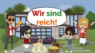 Deutsch lernen | Lisa gewinnt im Lotto! | Wortschatz und wichtige Verben