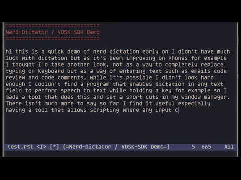 Nerd Dictation for Linux