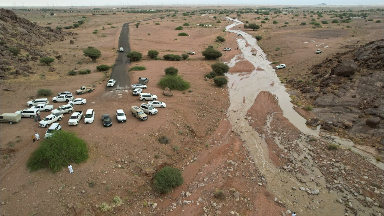 سيول وشلالات جبال السليل بالنبهانيه وجبال ابان الاسمر والاحمر واجواء ابريليه خياليه