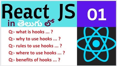 Hooks in React JS Telugu | REACT JS IN TELUGU | react js in telugu