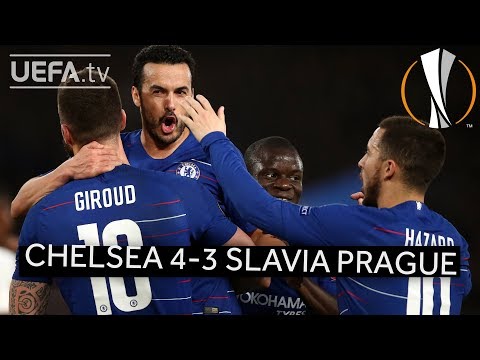 CHELSEA 4-3 SLAVIA PRAHA #UEL HIGHLIGHTS