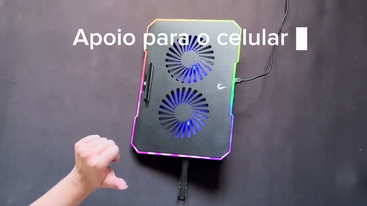 BASE COOLER PARA NOTEBOOK - RISE MODE - GALAXY BLACK X3 RGB -  RM-CN-03-RGB