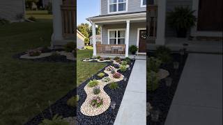 DIY Black & White River Rock Garden That Looks Expensive! #shorts