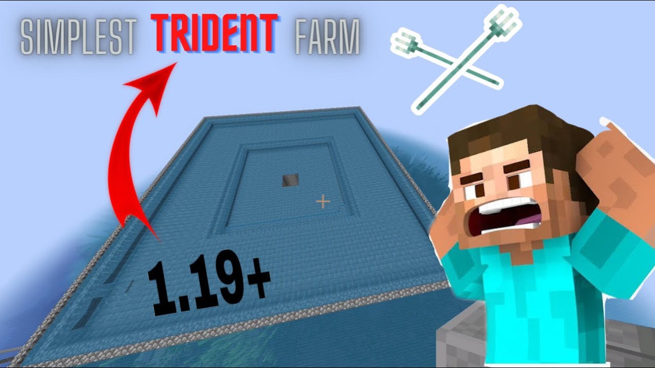Trident Farm Java Easy SIMPLE trident farm in minecraft 1.19+ / JAVA EDITION / in HINDI - YouTube