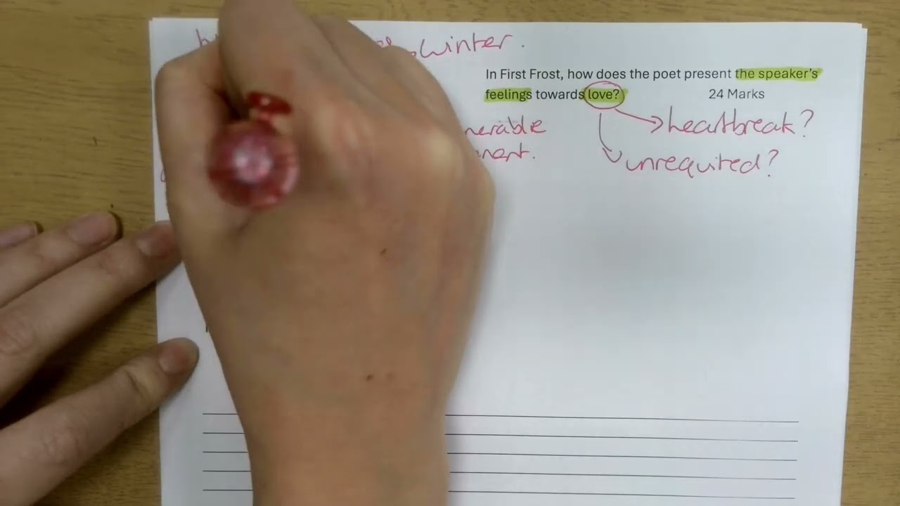 AQA English Literature Unseen Poetry 24 Mark Question - First Frost