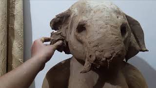 MAKING OF GANESH MURTI WITH CLAY