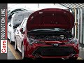 Toyota corolla production at burnaston plant in derbyshire uk