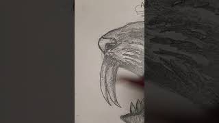 Sabertooth tiger drawing inspired by Cartoon club #drawing #art #artist #illustration #sketch