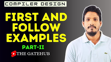 First and Follow Examples  | Compiler Design | GATECS