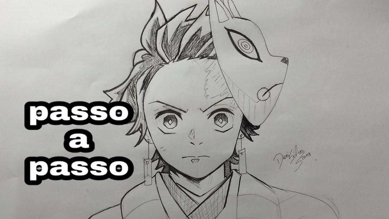 How to draw Tanjiro Kamado step by step 