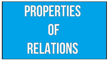 Explain The Properties of Relations With Examples - Sets And Relations / Maths Algebra