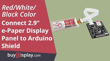 Connect Red 2.9" inch e-Ink Display w/Arduino Shield,Library 296x128 for IoT to Arduino Mega 2560