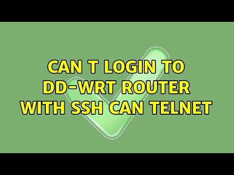 Can t login to DD-WRT router with SSH can Telnet
