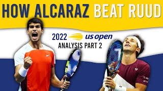 How Carlos Alcaraz BEAT Casper Ruud In the 2022 US Open Final | Backhand Feast