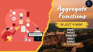 MySQL Aggregate Functions in just 4 min!!  |COUNT(),MIN(), MAX(),AVG(), SUM() Functions #mysql #easy