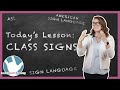 ASL Class Signs Quiz