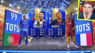 CRISTIANO RONALDO TOTS E MBAPPE TOTS IN A PACK!! - PREMI WL TOTS FIFA 19