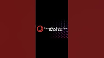 Sitecore Shorts - Sitecore Item Creation From CSV File PS Script #shorts #sitecore #cms