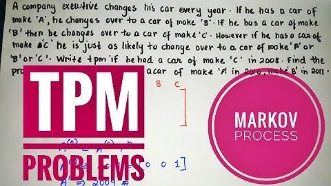 Markov process using transitional probability matrix(tpm) | Long run | Part-3 | Mathspedia |