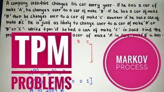 Markov process using transitional probability matrix(tpm) | Long run | Part-3 | Mathspedia |