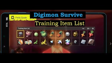 PS4 Digimon Survive - field guide training item list walkthrough