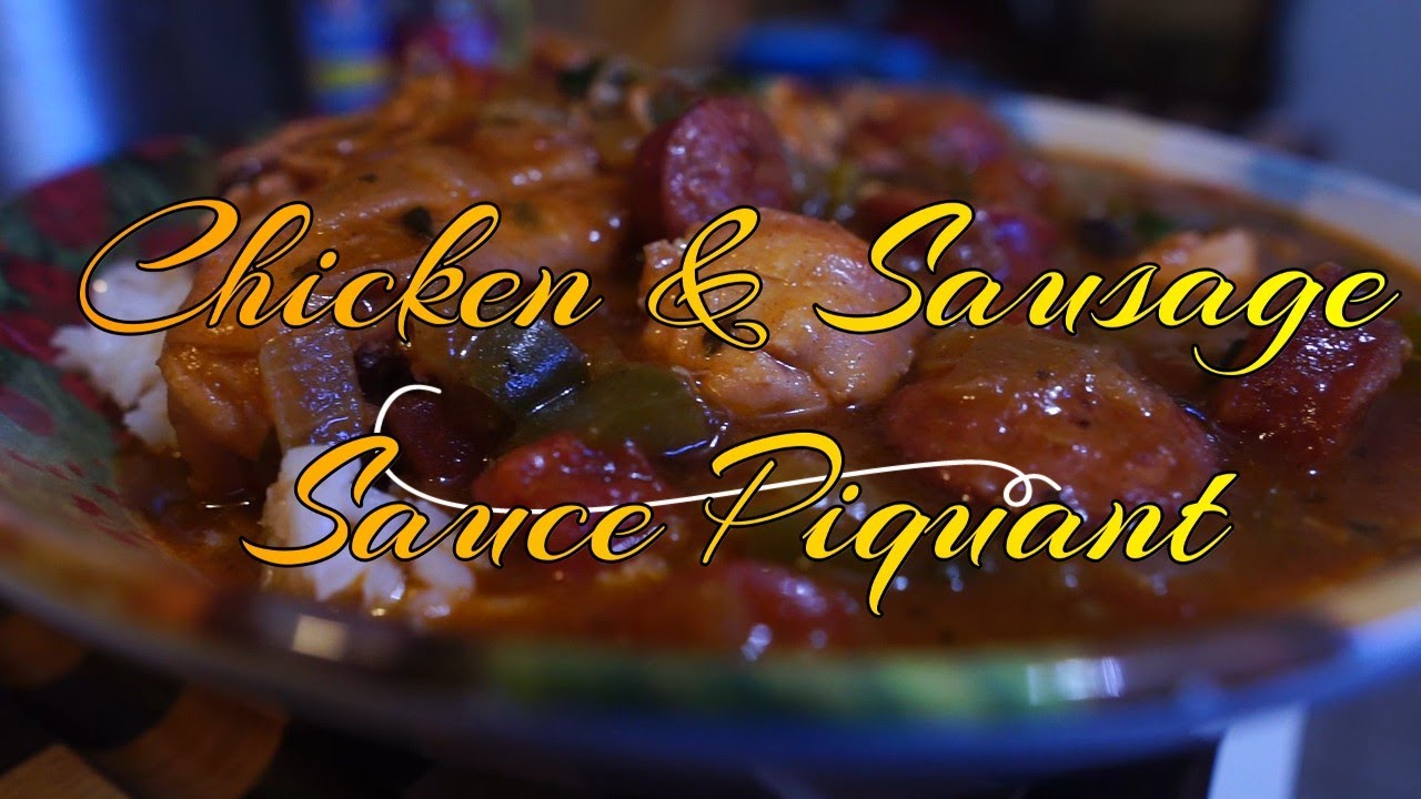 Chicken and Sausage Sauce Piquante 001SapoBBQ YouTube
