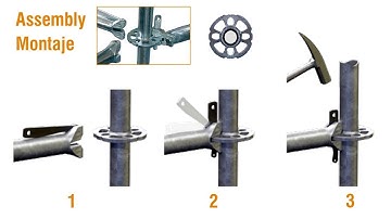 Assembly (mount, install) of a Ring Lock Euro Scaffold