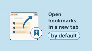 Open bookmarks in a new tab