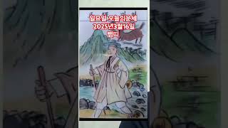 뱀띠 오늘의운세 2025년3월16일 운세 #운세 #오늘의운세 #뱀띠운세
