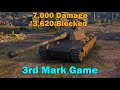 TNH 105 - 7,000 damage 3rd Mark Game | World of Tanks