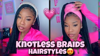 10 WAYS TO STYLE KNOTLESS BRAIDS/Box braids  | Tymarrahgi ✨