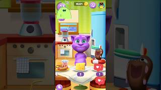 he wants to eat my food again, kitten purple tom cat