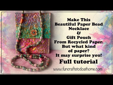 Paper Bead Necklace Gift Set - Make This Beautiful Gift Set From Recycled Hand Painted Paper