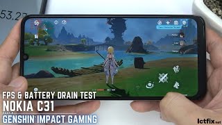 Nokia C31 Genshin Impact Gaming test | Unisoc SC9863A, 4GB RAM