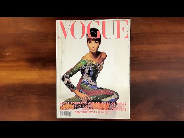 British Vogue December 1990 Christy Turlington, Princess