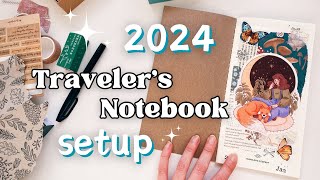 Travelers Notebook Setup 2024 | Weekly horizontal insert ✸ planner set up