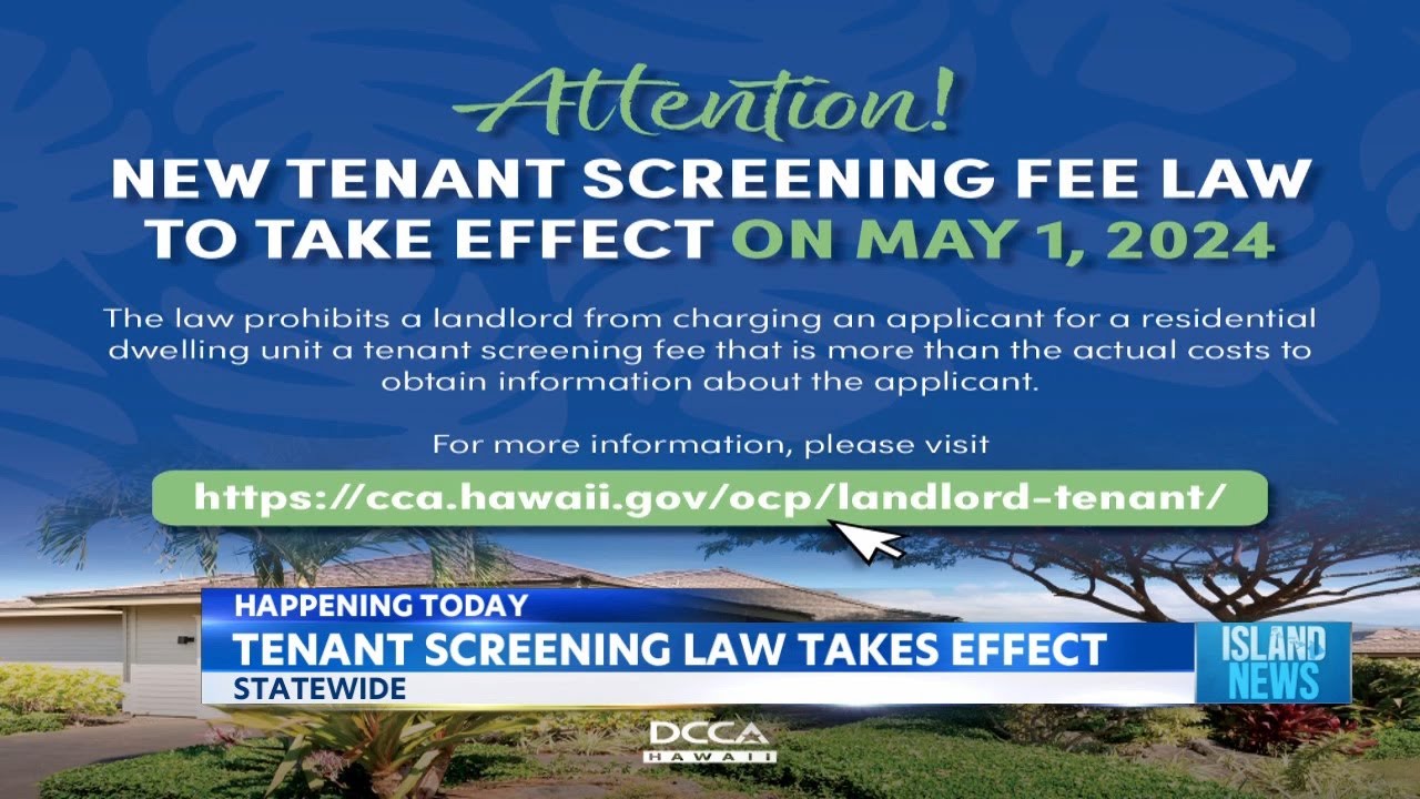 New law protecting renters enacted, regulates tenant screening fees