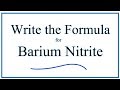 Barium Nitrite and Ionic Compounds