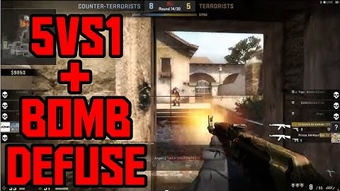 CS:GO : 5vs1 + Defuse #inferno [1080p]