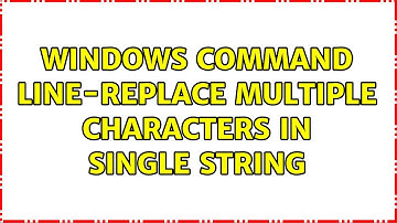 Windows command line-Replace multiple characters in single string