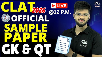 CLAT 2026 Sample Paper Analysis | GK & QT | CLAT Exam Preparation | Abhyuday Pandey