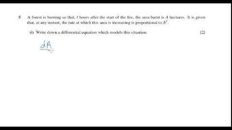 A Pure Maths - Differential Equations OCR Core 4 June 2006 q5i