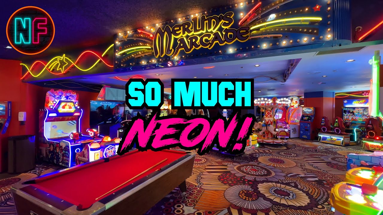 Neon Arcade Ambience at Fun Dungeon - YouTube