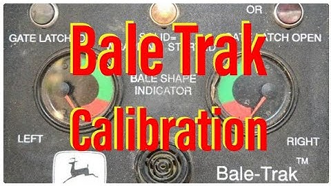 John Deere 435 535 Bale Trak Shape Indicator Adjustment
