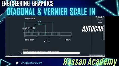 Engineering Graphics || Scale || Diagonal Scale || VERNIER Scale || AutoCAD || Lec. 03||